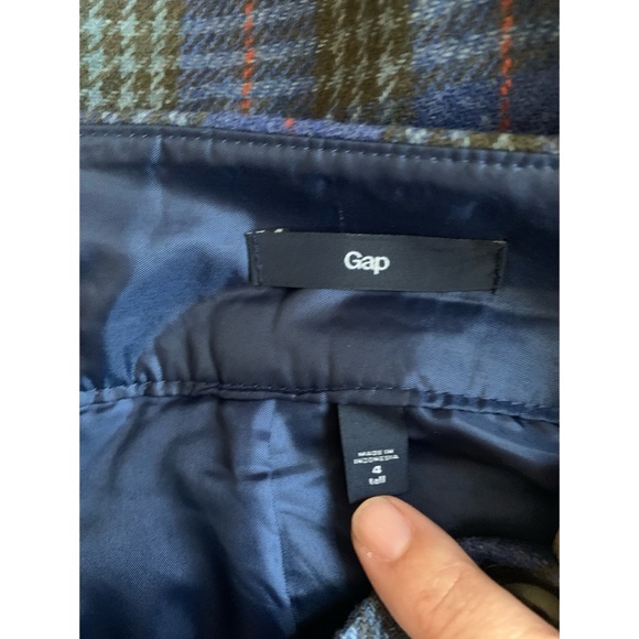 Gap Wool Plaid Mini Skirt Women’s Size 4 Tall - Picture 3 of 4